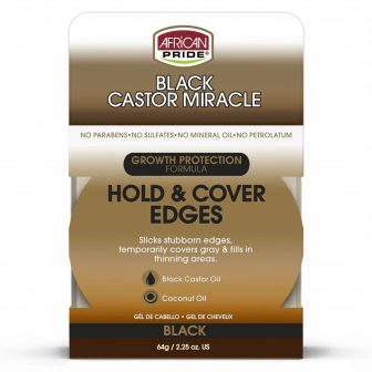 African Pride Black Castor Miracle Hold & Cover Edges (black) 2.25oz