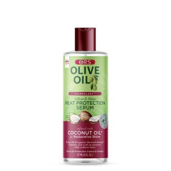 ORS OLIVE OIL HEAT PROTECTION HAIR SERUM INFUSED WITH COCONUT OIL FOR RESTORATIVE SHINE (6.0 OZ)