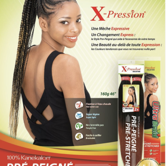 X-Pression Ultra Braid Pre-Stretched 100% Kanekalon Fibre