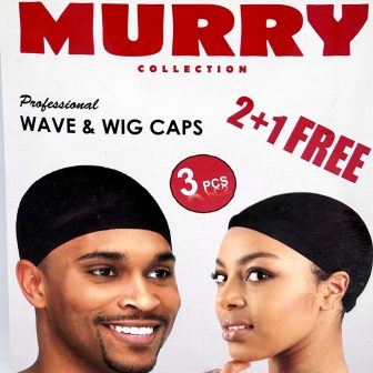 Murry Collection Professional Wave & Wig Cap 3 Pcs Black