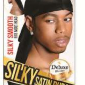 Magic Silky Smooth Silky Satin Durag Black 4801BLA