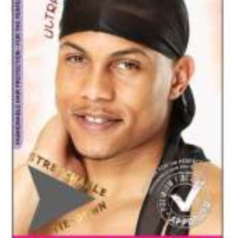 Murry Ultra Thin Tie Down Stretchable Durag Black M3800BLK