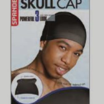 Magic Stretchable Spandex Skull Cap Black 4764BLA