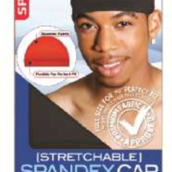 Magic Spandex Stretchable Cap Black 4702BLA